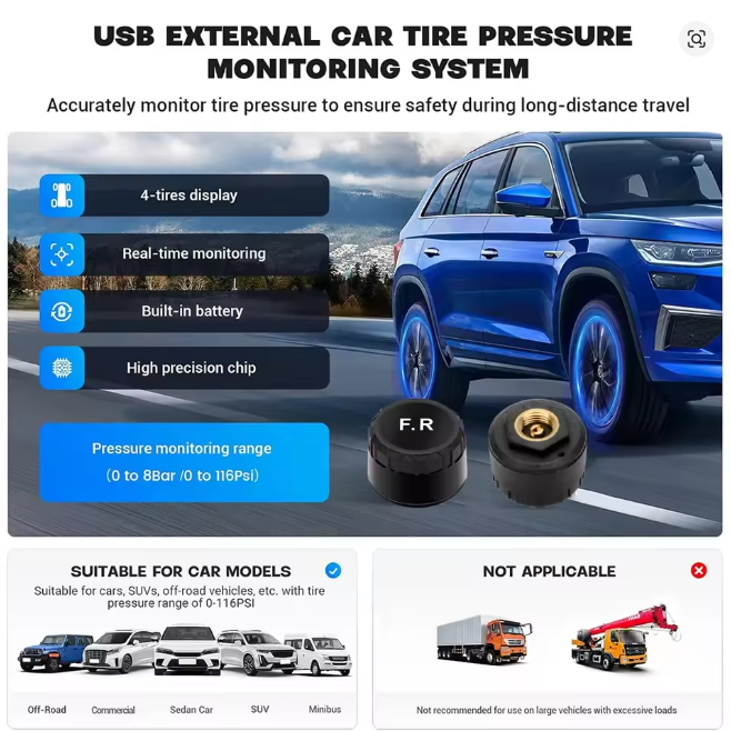 USB TPMS for Android – Tire Pressure Monitoring System